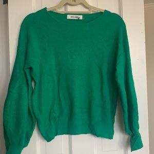 Bell-sleeve green top size S